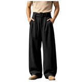 AIDASE  -  Men Sweatpants Korean Fashion Sportswear Mens Wide Leg Old Baggy Pants Casual Zipper Fly Pants Elastic Waist Roupas Masculinas aidase-shop