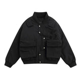 AIDASE  -  Wine Red Pilot Jacket Men's Spring Irregular Single Breasted Coat Vintage American S-star Baseball Jacket Couple College Outwear aidase-shop