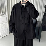 AIDASE  -  New Chinese Style Men's Long Sleeve Shirt with Button Design Spring Autumn High-End Feel Hanfu Dao Pao Traditional Chinese Fashi aidase-shop