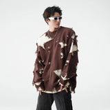 Aidase Sweaters Men Hole Chic Raw Edge Slouchy Japanese Style Harajuku Males Knitwear All-match Streetwear Advanced Pullovers Autumn aidase-shop