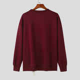AIDASE  -  Tops Korean Style Fashion Men O-neck Bow Ribbon Design Sweater Casual Streetwear Solid Long Sleeved Pullovers S-3XL aidase-shop