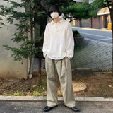 Aidase Knit Polo Sweat Shirt Men's Clothing Unicolor T Man Plain Xl Harajuku Fashion 90s Vintage Elasticity Emo One Piece Tee It A Top aidase-shop