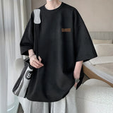 Aidase Summer Short Sleeved T-shirt Men Oversized Fashion Casual Retro T Shirt Men Streetwear Hip-hop Loose Suede T Shirt Men Top aidase-shop