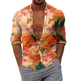 AIDASE  -  Chest Pocket Formal Dress Men'S Shirt Men Long Sleeve Winter Casual Printed Shirts Fashion Top Blouse Man Clothing Camisas aidase-shop