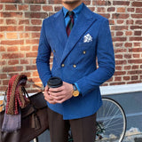 Aidase Autumn Winter Italian Corduroy Men Blazer Homme Luxe Slim Fit Double Breasted Groom Suit Jacket Wedding Dinner Prom Tuxedo Coat aidase-shop