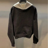 Aidase Male Hoodie New In Men's Hooded Sweatshirt Winter Solid Cotton Loose One Piece Clothing Deals Novelty And Aesthetic Autumn Warm