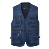 Aidase L-6XL Big Size New Men Multi Pocket Cotton Vest Casual with Many 14 Pockets Sleeveless Jackets Male Outdoor Photograph Waistcoat aidase-shop