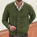 50.26Aidase Casual Long Sleeve Slim Knitting Sweater Mens Cardigans Fall Winter Fashion Button-up Knit Jacket Coat Men Vintage Sweatercoats aidase-shop