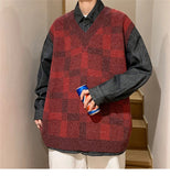 AIDASE  -  new vest knitted sweater for autumn and winter outerwear trend V-neck loose sleeveless sweater aidase-shop