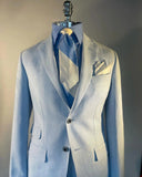 AIDASE  -  Sober Men's Suit 2 Pieces Blazer Pants Bow Collar Single Breasted Buckle Business Work Wear Wedding Prom Costume Size Color aidase-shop