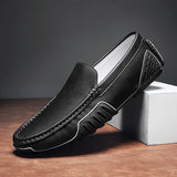 Aidase Genuine Leather Men Loafers New Driving Casual Shoes Luxury Brand Formal Moccasins Italian Comfy Slip on Boat Shoes Men's Shoes aidase-shop