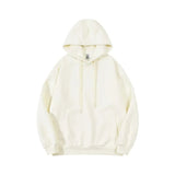 AIDASE  -  Autumn New Fashion Men's Solid Color Casual Trendy Loose Simple Basic Heavy Duty Hooded Sweatshirts Male Hoodies Clothes Tops aidase-shop