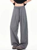 AIDASE  -  Unisex Drawstring Ice Silk Casual Baggy Pants Mens Women Fashion Summer Lightweight Quick Dry Cool Touch Wide Leg Trousers aidase-shop