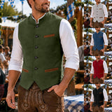 AIDASE  -  Men's Sleeveless Vest With Button Design Stylish And Simple Light Business Casual British. Coat 3xl aidase-shop