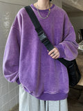Aidase Men Sweatshirts Baggy Students American Style 4 Color Versatile Leisure Long Sleeve Round Neck Chic Cozy Advanced Handsome Soft aidase-shop