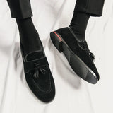 AIDASE  -  High Quality New Men's Tassel Pointed Soft Soled Gentleman's Moccasin Fashionable Comfortable Suede Breathable Casual Loafers aidase-shop