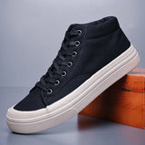 AIDASE  -  Spring and Autumn High Top Canvas Shoes Men's All-match High Top Casual Sneakers Breathable Deodorant Men's Denim Shoes BD21298 aidase-shop