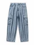 Aidase Baggy Jeans Trousers Male Denim Pants Black Wide Leg Pants Men's Jeans Loose Casual Korean Streetwear Hip Hop Harajuku aidase-shop