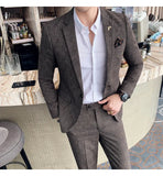 Aidase Boutique Plus Size 7XL Men's Blazer Fashion Business Italian Style Linen Leisure Wedding for Office Workers Assembling A Blazer aidase-shop