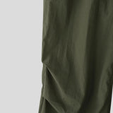 AIDASE  -  Men Cargo Pants Solid Color Drawstring Joggers Casual Trousers Men Oversize Streetwear 2025 Fashion Male Thin Long Pants aidase-shop
