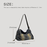 AIDASE  -  Korean Casual Large Capacity hobos denim Bags For Women Luxury Designer Handbag And Purse In Wide Straps Cloth Shoulder aidase-shop