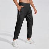 AIDASE  -  Wide Legged Cotton Pants Mens Solid Color Jogging Portable Fitness Sports Casual Comfortable Pants aidase-shop