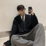 Aidase Blazers Men Corduroy Autumn Casual Vintage Korean Office Loose All-match Outwear Pockets Harajuku Clothing Minimalist College aidase-shop