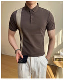 AIDASE  -  New Men's Stretchable Business Casual Polo Shirt, Fashion Slim Fit Short Sleeve T-Shirt, Available in Plus Sizes M-5XL. aidase-shop