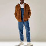 Aidase Streetwear Men's Solid Color Multi-pocket Denim Bib Overalls Casual Daily Denim Jumpsuit Fashion Male Suspender Long Pants aidase-shop