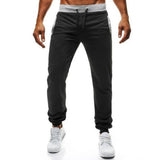 AIDASE  -  Loose Fit Casual Trousers for Men Youth Elastic Straight Leg Long Pants Pure Color Korean Sle Cotton Blend Daily Wear aidase-shop