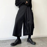 AIDASE  -  Loose Wide Leg Pants Nine Points Design Dark Style Men Women Casual Trousers Original Yamamoto Style Loose Fit Autumn Spring aidase-shop