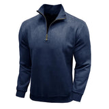 AIDASE  -  Autumn Winter Men Stand Collar Sweatshirt Casual Pullover Tops Fashion Half Zipper Long Sleeve Hoodie Pullover Sweatshirts Man aidase-shop