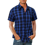 AIDASE  -  Wrinkle-Free New Men'S Shirt Mens Outdoor Vintage Button Short Sleeve T Shirt Casual Top Chemises Hommes aidase-shop