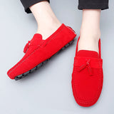 AIDASE  -  Summer New Driving Flats Stylish Style Male Moccasins Business Shoes Fashion Trendy Lazy Loafers Suede Leather Mens Casual Shoes aidase-shop