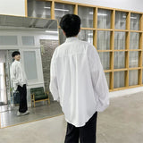 AIDASE  -  Men's Modern  Shirt - Oversized Stand Collar Minimalist Top with & Utility Pockets, Urban Artist Collection aidase-shop