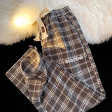 AIDASE  -  New Spring and Autumn Fashion Trendy Brand Retro Plaid Wide Leg Straight Leg Pants Versatile Casual Loose and Fashionable Pants aidase-shop