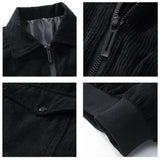 AIDASE  -  Spring and Autumn Corduroy Coat Loose Men's Trendy Fashion Zipper Multi Pocket Bomber Jacket aidase-shop