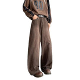 AIDASE  -  Loose Brown Wide Leg Men's Jeans American Style Spring Autumn Casual High Waist Denim Pants Comfortable Fit Male Fashion aidase-shop