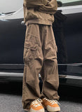 AIDASE  -  Spring Big Pocket Men's Cargo Pants Japanese Y2k Harajuku Loose Straight Wide Leg Trousers Baggy Pants Man Hip Hop Sweatpants aidase-shop