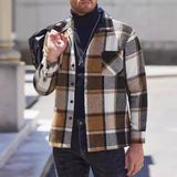 Aidase Fashion Woolen Shirt Cardigans Mens Autumn Casual Plaid Printed Long Sleeve Buttoned Shirts Men Jackets Streetwear Shirts aidase-shop