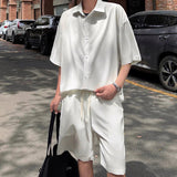 AIDASE  -  Mens Short Sets 2 Piece Outfits Summer Casual Short Sleeve Shirts and Shorts Tracksuit Sets aidase-shop