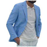 AIDASE  -  Fashion Casual Jacket American Vintage Men'S Coat Mens Slim Fit Casual Two Button Suit Thin Jacket Ropa De Hombre aidase-shop