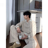 45.56Aidase Korean Style Autumn and Winter Street Fashion Personality Splicing V-neck Sweater for Couples Loose and Lazy Knit Casual Top Y2k aidase-shop
