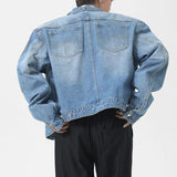 AIDASE  -  American Denim Jacket Men's High Street Cool and Stylish Jean Coats Spring Autumn Personality Loose Trendy Workwear Jackets aidase-shop