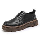 Aidase Brogues Men's Black Business Leather Shoes Man Loafers Comfortable Summer Sneakers Brand Moccasin Breathable Casual Shoes aidase-shop