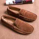AIDASE  -  Men's Loafers Hot Selling Spring Autumn Men's Suede Leather Shoes for Commuting Massage Sole Flat Bottomed Walking Shoes aidase-shop