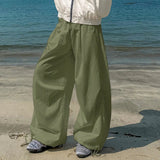 AIDASE  -  Men Cargo Pants Solid Color Drawstring Joggers Loose Casual Trousers Men Streetwear 2025 Fashion Male Long Pants S-5XL aidase-shop