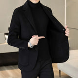 Aidase Men's Suit Jackets Thin Single Breasted Coat Slim Fit Male Tweed Blazer New In Original Elegant Classic Vintage Menswear Casual aidase-shop