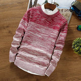 AIDASE  -  Youth Korean Sle Long Sve round Ne Pullover Sweater Casual Slim Fit Knitted irt for Men Spring Autumn Faionable aidase-shop