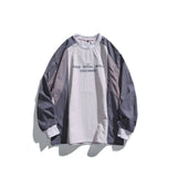 AIDASE  -  New Japanese Outdoor Cityboy Contrasting Sweatshirt Men's Sports Long Sleeved Pullover T-shirt Retro Couple College Loose Tops aidase-shop